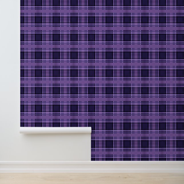 Papier Peint Lilac Fields Plaid Tartan (Application)