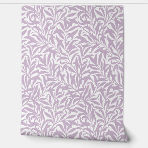 Papier Peint Lilas Violet et Branche de Saule Blanc