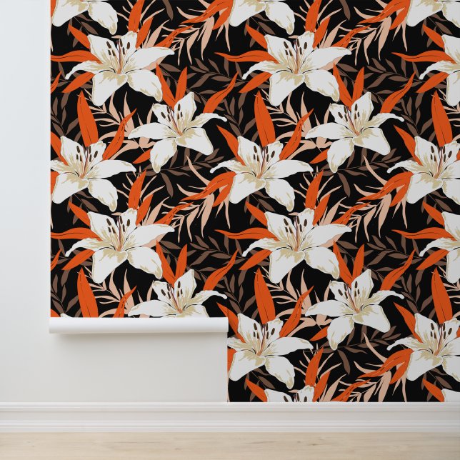 Papier Peint Lilies de Nuit Lumineuses (Application)