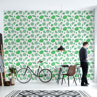 Papier Peint Lime et menthe de la Monnaie, sans joint