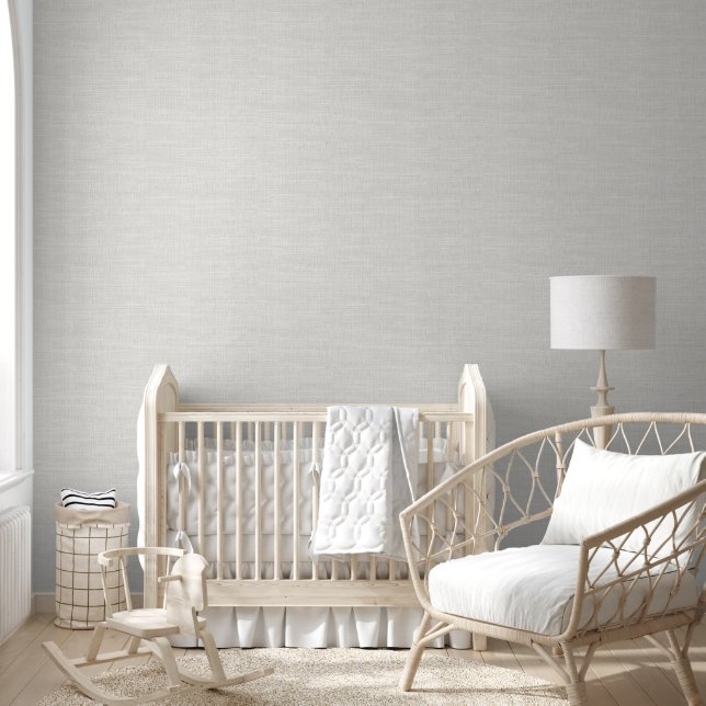 Papier peint lin beige faux  (Enfants)