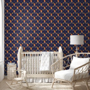 Papier Peint Lions, étoiles et coeur Nursery