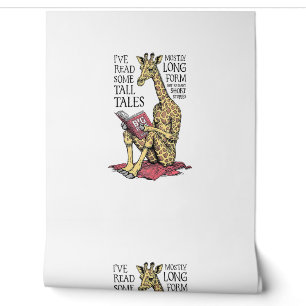 Papier Peint Livre amusant Giraffe Longue Forme Lire Contes lon