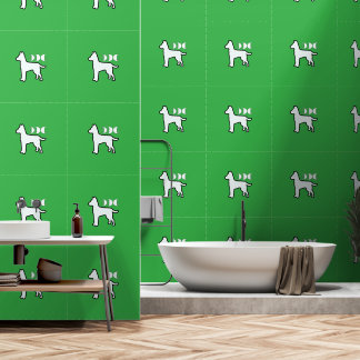 Papier Peint Logo de chien vert brt blanc chien animal
