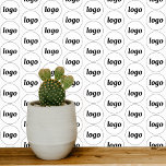 Papier Peint Logo Motif<br><div class="desc">Papier peint motif logo simple et moderne pour votre entreprise. Remplacez le logo par le vôtre. Parfait pour votre bureau,  magasin ou local,  ou pour servir de toile de fond pour un salon professionnel ou un événement promotionnel. Minimaliste et professionnel.</div>