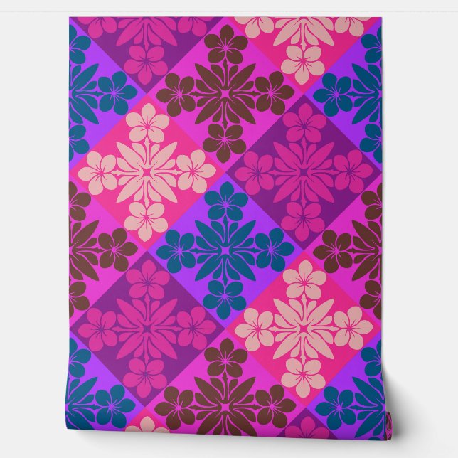 papier peint Lokanui rose (Déroulement)