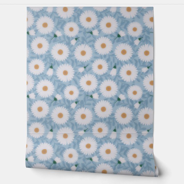 Papier Peint Luminosité éthérée : Marguerite blanche sur Peel e (Déroulement)