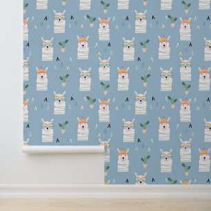 Papier Peint Lunettes de soleil arc-en-ciel Llama Motif