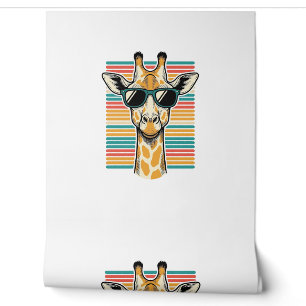Papier Peint Lunettes de soleil girafe vintage vecteur rayure r