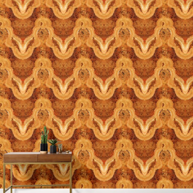 Papier Peint Luxe Faux Burled Wood (Couloir)