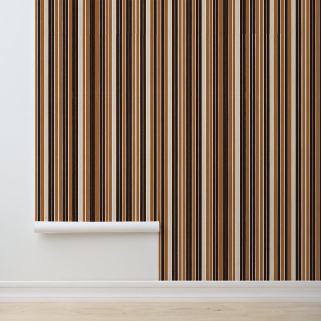 Papier Peint Luxe Moderne Brown Linge blanc Texture Collection (Application)