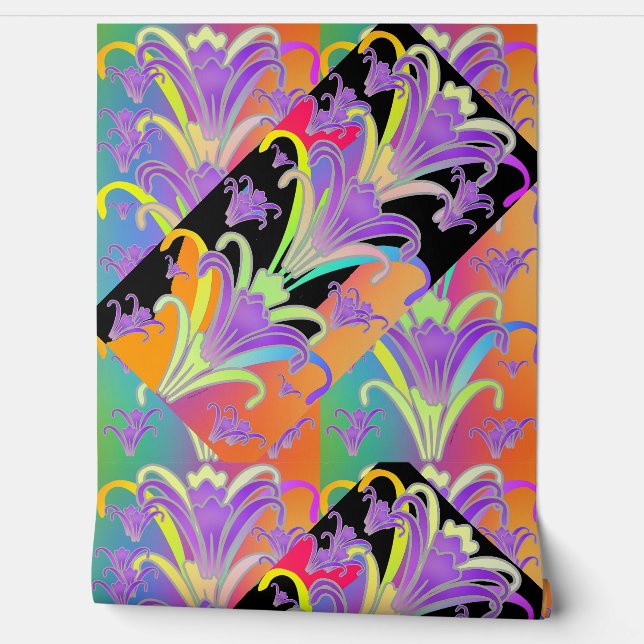 Papier Peint Lys directionnels (Déroulement)