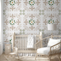 Magnolias et Fleur de Lis Motif