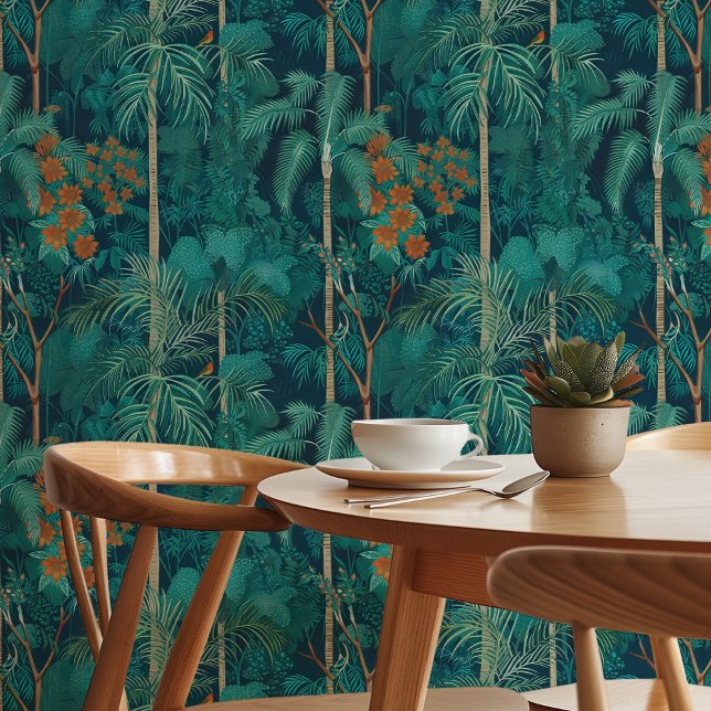 Papier Peint Majestic Turquoise Forestscape (Créateur téléchargé)