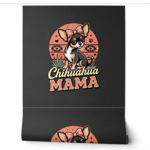 Papier Peint Maman Chihuahua adorable noeud maman chien