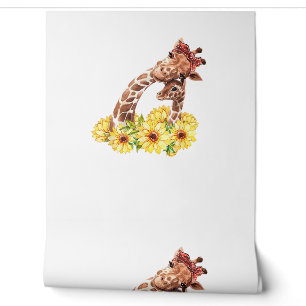 Papier Peint Maman Tournesol Cadeau Safari Afrique Animal Enfan