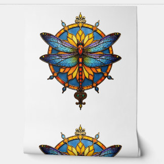 Papier Peint Mandala Libellule Lumineuse Géométrie Sacrée Spiri