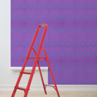 mandala moderne motif bleu peigne rose