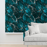 Marbre métallisé argent turquoise
