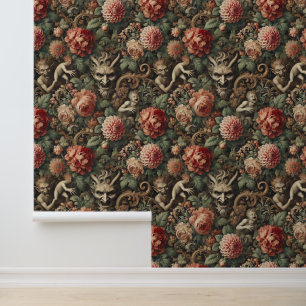 Papier Peint Marionettes pour Damned - Gothique Floral Design