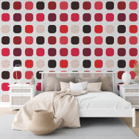 Maroon rouge noir Magenta rose beige Motif d'art