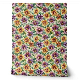 Papier Peint Mauve-printemps jaune pastel violet pourpre