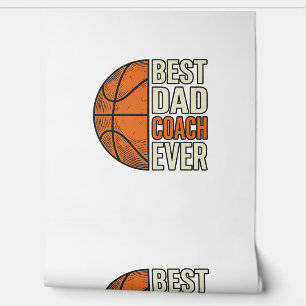 Papier Peint Meilleur Coach Papa Ever Basket Vintage Vector Des