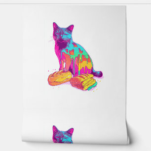 Papier Peint Meowphosis de pain - Glitchy Funny Chat Meme