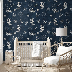 Papier Peint Mer Nautique Vintage