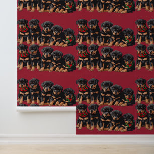 Papier Peint Merry Chrismutts Christmas Holiday Puppies