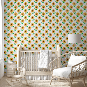 Papier Peint Merveilleux Sunny Sunflower Jaune Design Floral