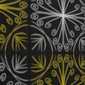 Papier Peint Metallic flower tile abstract (Couture)