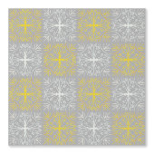 Papier Peint Metallic flower tile gray background (Recto)