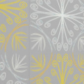 Papier Peint Metallic flower tile gray background (Couture)