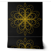 Papier Peint Metallic flower tile gray background (Déroulement)