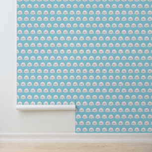 Papier Peint mignon bébé phoque en bleu