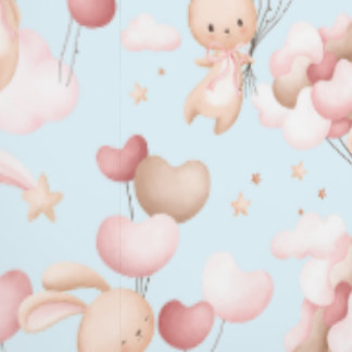 Papier Peint Mignons lapins avec ballons