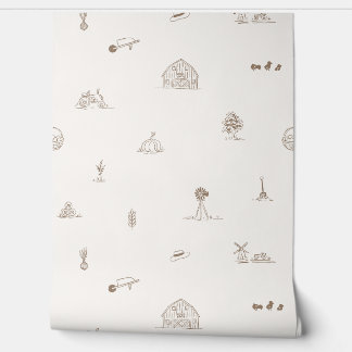 Papier peint minimaliste Barnyard bébé