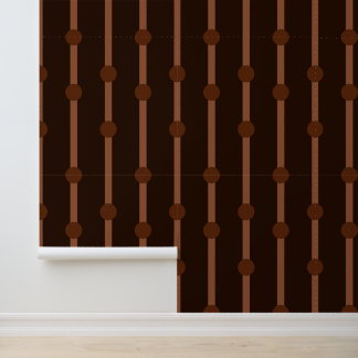 Papier Peint Minimaliste marron géométrique points et bandes