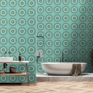 Papier peint minimaliste rétro avec cercles concen