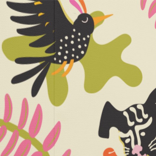 Papier Peint Mod Abstract Primitive Cats & Dogs Pattern (Couture)