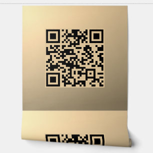 Papier Peint Modèle de code QR immédiatement modifiable Or Fa