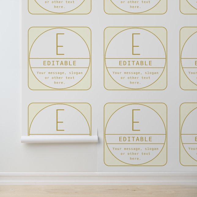 Papier Peint Modèle de conception rétro-moderne éditable or et  (Application)