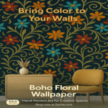 Modèle floral brodé coloré sur bleu foncé