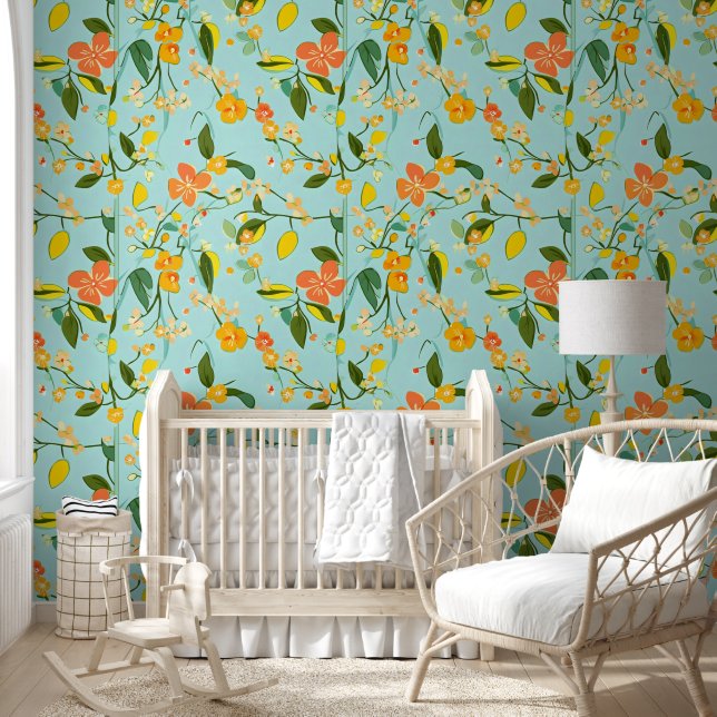 Papier Peint Modèle floral de printemps (Enfants)