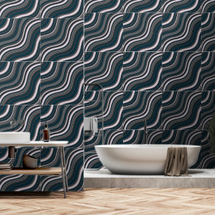 Papier Peint Moderne femme rustique bleu et gris