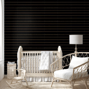 Papier Peint Moderne minimaliste fond noir rayé