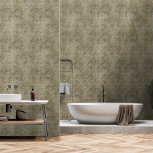 Papier Peint Moderne noir et beige tourbillonne géométrique abs