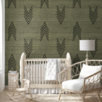 Moderne tendance en tissu de boue africain vert