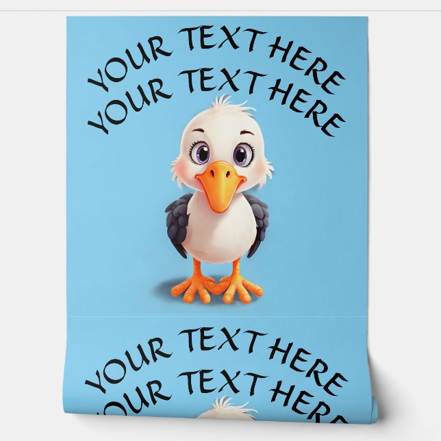 Papier Peint Modifier le nom Phrase Funny Bird Wall Publicité (Déroulement)